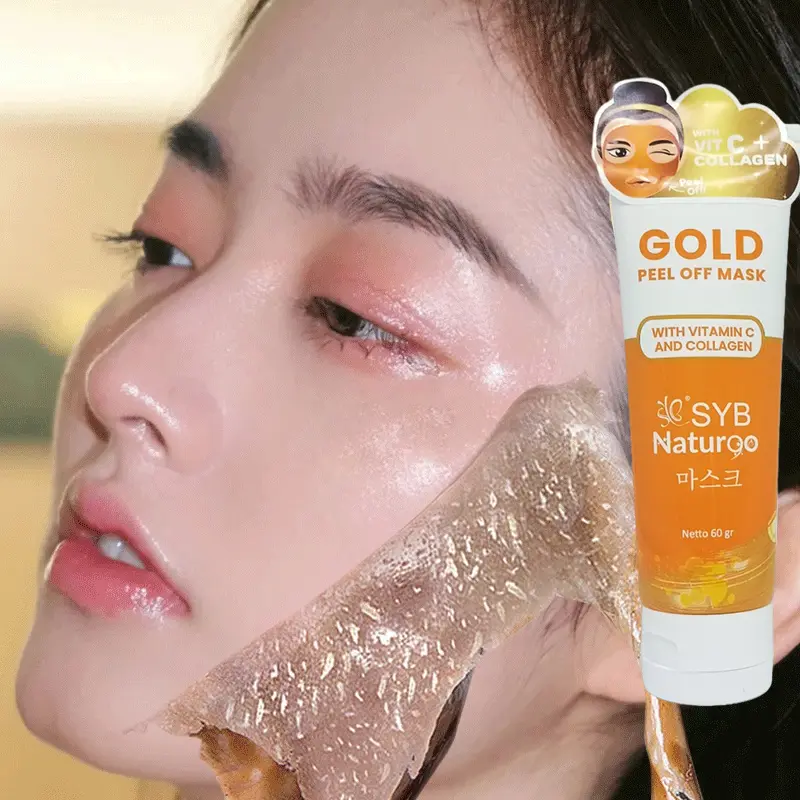 SYB Natur90 peel off mask Gold TUBE (BPOM) 60g Kotoran Masker Vitamin Wajah Komedo Mencerahkan