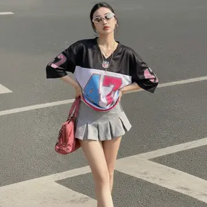 New Arrival Kombinasi 47 Jersey Oversize Retro Boxy Dryfit Shirt LD 110