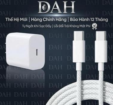 ExSmart Bộ Sạc Nhanh 20W dành cho iphone Cáp Bọc Dù Chip Bảo Vệ Chống Nóng…