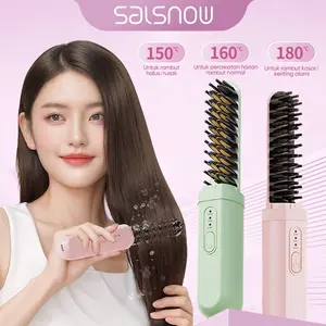 COD SALSNOW 2 In 1 SISIR CATOKAN PELURUS CURLY RAMBUT SISIR PELURUS STRAIGHT COMB HAIR STLYLIST