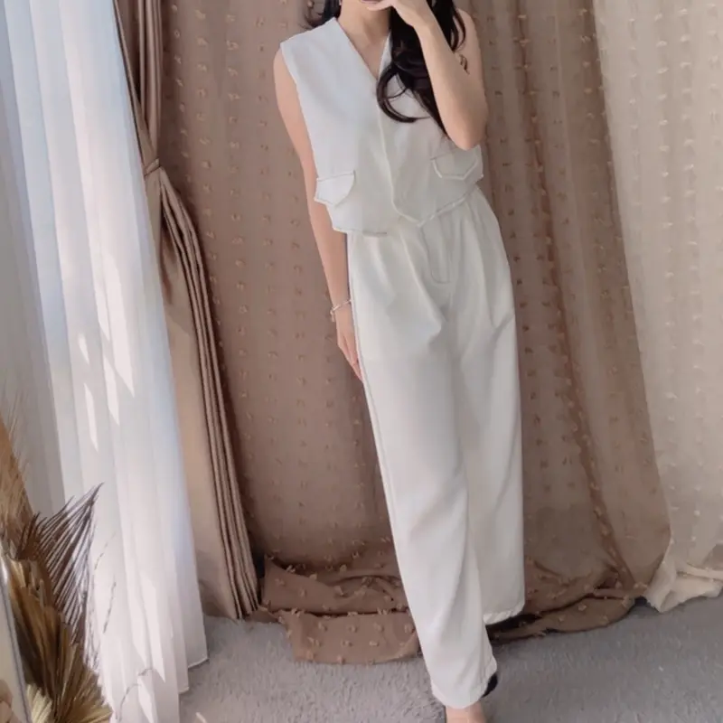 Gracia Set || One Set High Waist || Setelan Wanita || Setelan Crop Top || Vaeesan Baju Blazer Atasan Celana 2
