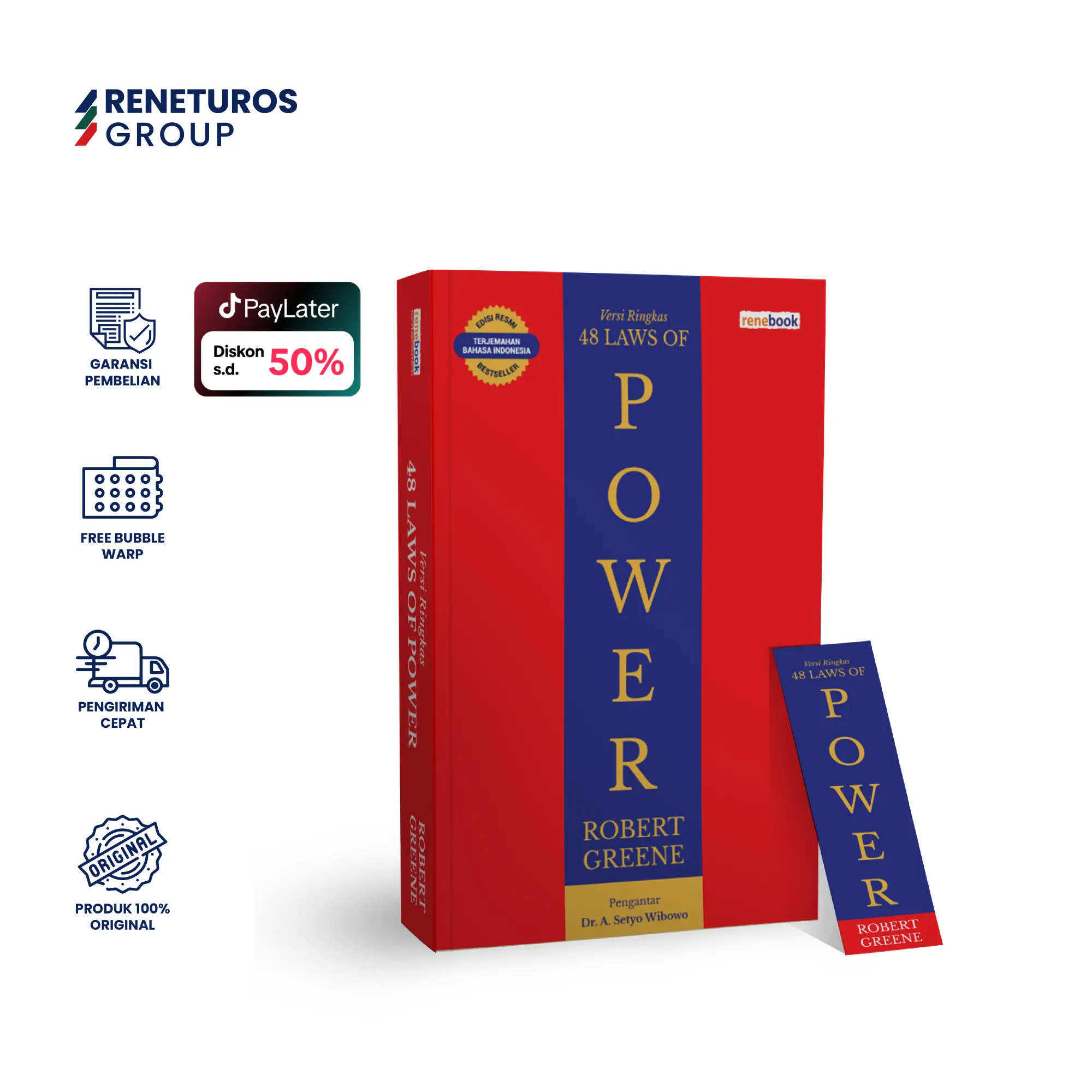 Buku Versi Ringkas 48 Laws of Power Panduan Esensial Menuju Kekuasaan Oleh Robert Greene - Buku Self Improvement 48 Laws Of Power Indonesia Untuk Pengantar Ilmu Hukum Politik Dan Kekuasaan Versi Ringkasan Penerbit Renebook
