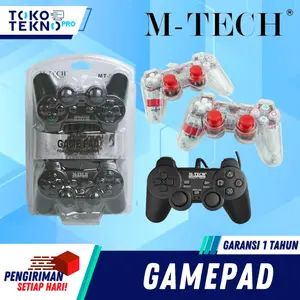 【BISA GETAR】MTech / M-Tech Gamepad Joystick Stick PS Double Getar Garansi Resmi Original