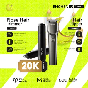 [Penawaran Kombo] ENCHEN Beardo 2 & EN005 Smart Hair Trimmer Alat Cukur Elektrik Rambut Jenggot Sisir Biru