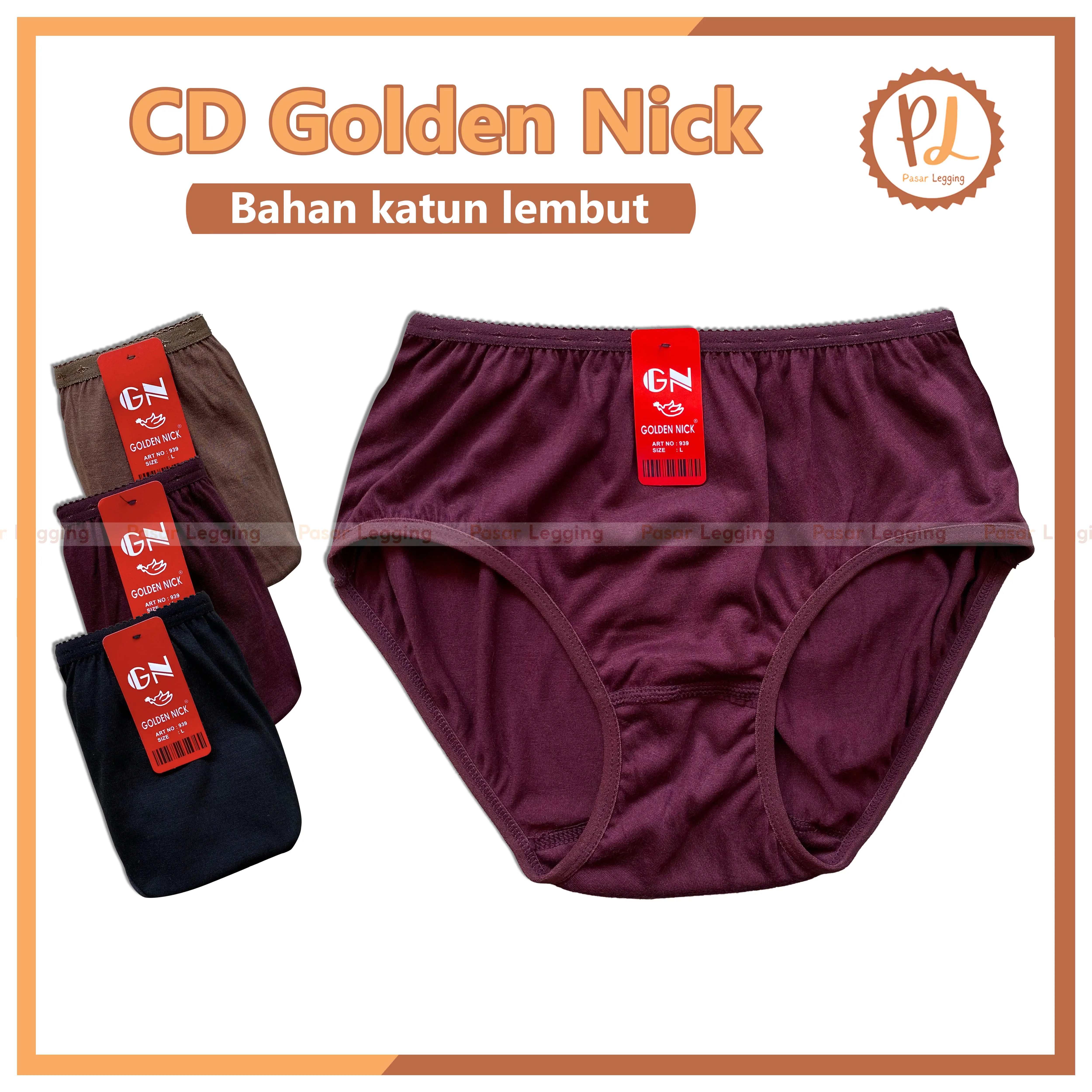 CD GN / Celana Dalam Golden Nick / Celana Dalam Wanita Katun Lembut Golden Nick