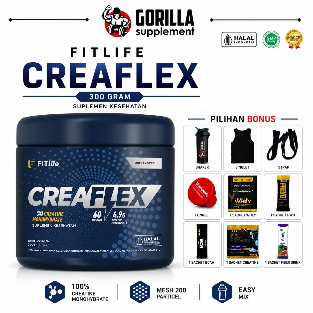 FITLIFE CREAFLEX CREATINE 300 Gram Kreatine Fit Life