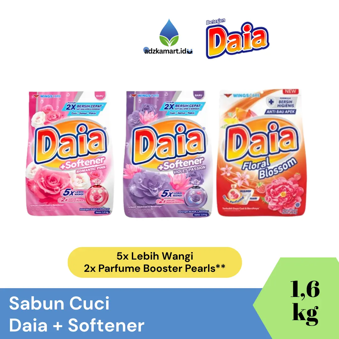 Daia Deterjen Bubuk Romantic Pink/Violet Passion 1,6kg