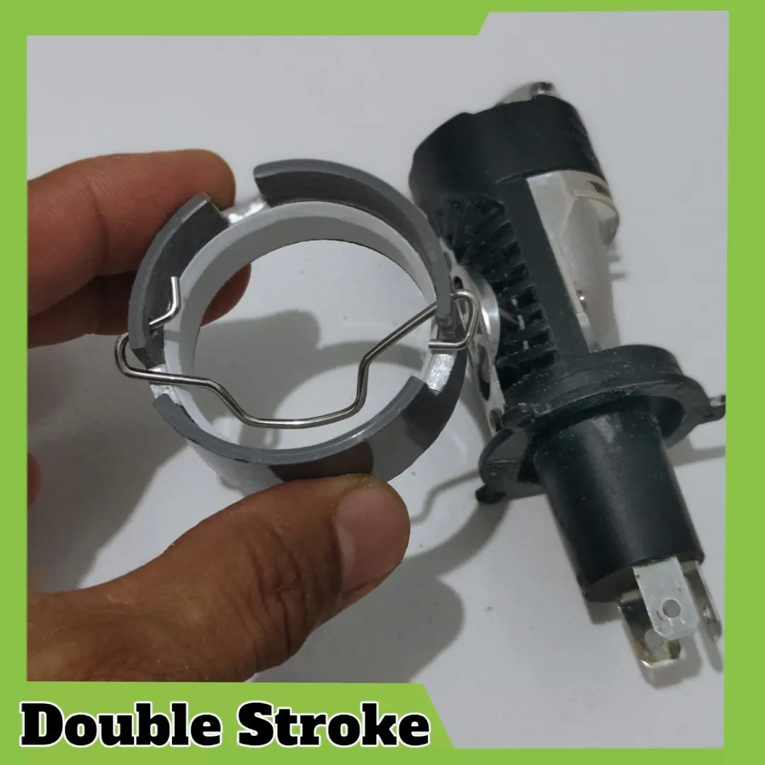 Fitting dudukan lampu h4 universal bahan tebal lengkap kancing penguncinya