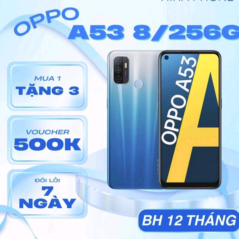 2nd hand Điện Thoại Oppo A53 Ram 8 256Gb Loa Kép ,Pin 5000MAh ,Sạc Type ,2xim 2 sóng chiến mọi Game Mạnh ,Kết nối WiFi 5G Phụ kiện Gồm Sạc Cáp Ốp Lưng ,Bảo Hành 1 năm
