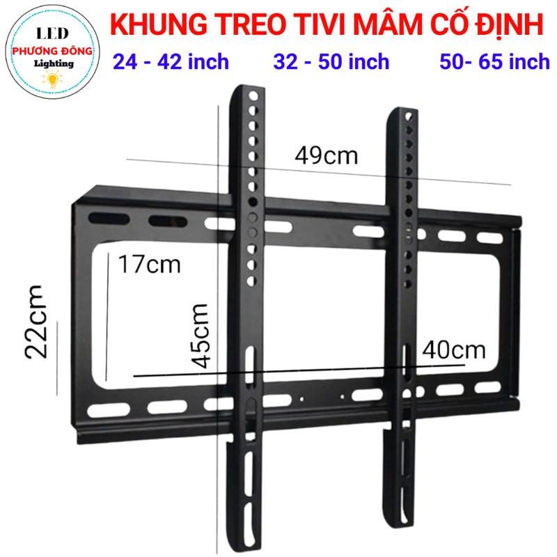 GIÁ TREO KHUNG TREO TIVI CỐ ĐỊNH SÁT TƯỜNG TỪ 24 - 65 INCH