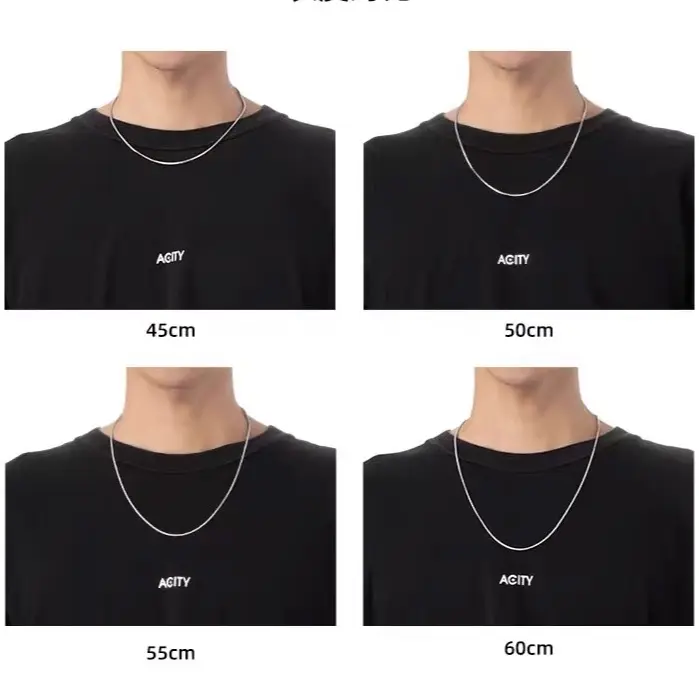 Kalung Rantai Titanium Pria Model Rantai Kecil / Kalung Silver Anti Karat / Aksesoris Elegan - PROJECT TWENTYONE 4