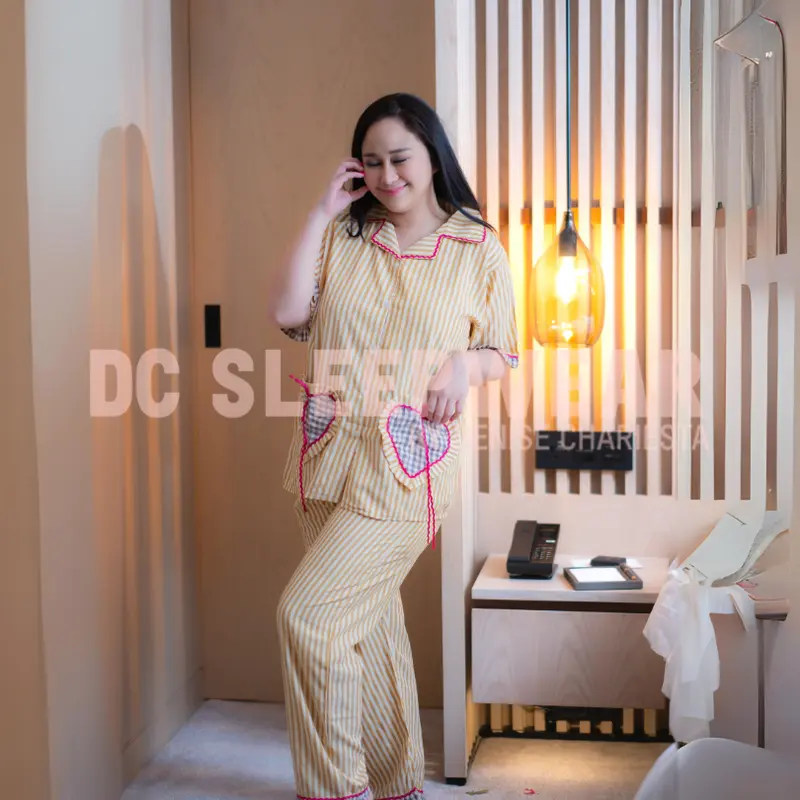 DENISE CHARIESTA ROYAL LOVE PIYAMA HOLANG KAYA Katun Wanita 2