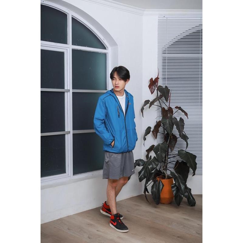 Jaket Olahraga Pria Parasut Hoodie Waterproof Jaket Spring Lari Running Sepeda 5
