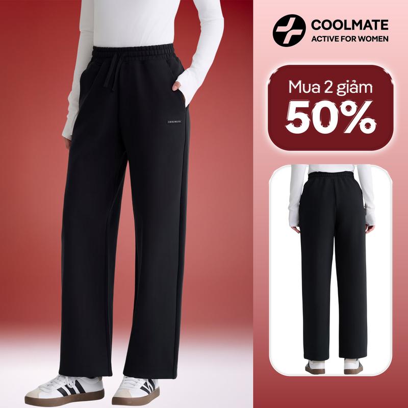   MUA 2 GIẢM 50%  Quần nỉ dài thu đông thể thao nữ Studio Pants mêm mại hút ẩm thoát mồ hôi nhanh hạn chế vết nhăn và co giãn - Coolmate For Women 