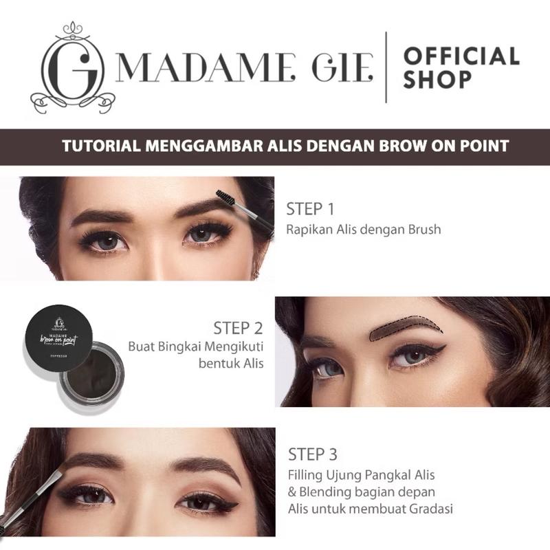 ￼Madame Gie Madame Brow On Point – Make Up Eyebrow Pomade Cream Pensil Alis Waterproof 2