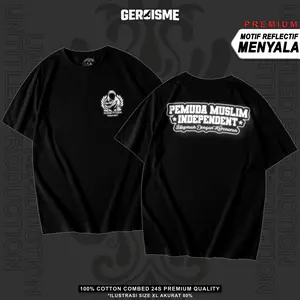 KAOS GEROISME - PEMUDA MUSLIM INDEPENDENT Istiqomah Dengan Kebenaran- REVLECTIVE MENYALA PREMIUM