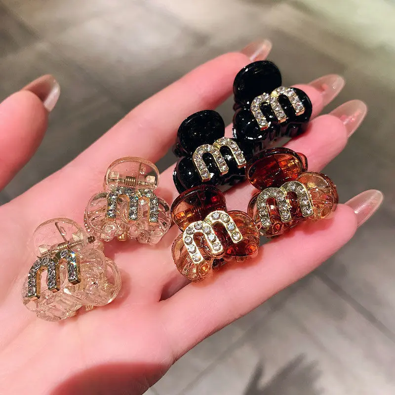 Ladamai Jepit Rambut Jepitan Jedai Mini Acrylic Dengan Permata Pearl Gaya Mewah Fashion Korea