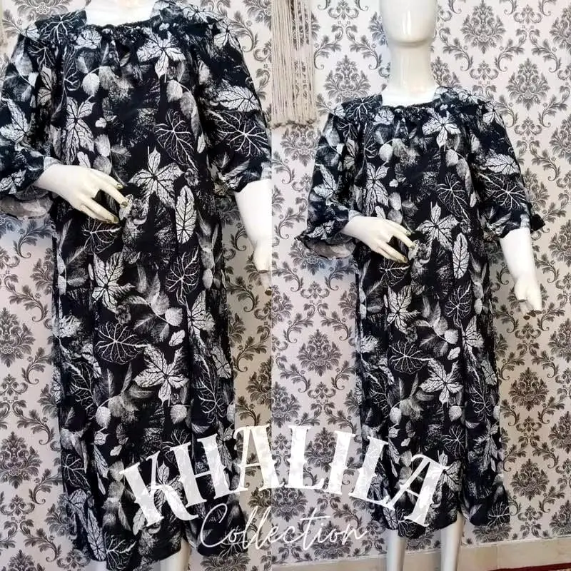 Midi Dress ~ Daster Kekinian ~ Size S M L XL XXL ~ Midi Dress Terbaru Rayon Motif