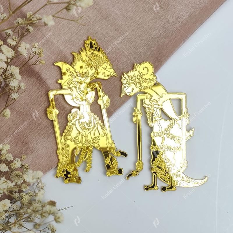 Wayang Rama Shinta Akrilik Mirror Gold - Shop | Tokopedia