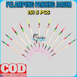 Pelampung Pancing Jarum Ikan Mas Ukuran 8 cm Isi 5 Kukumbul Kayu Otomatis