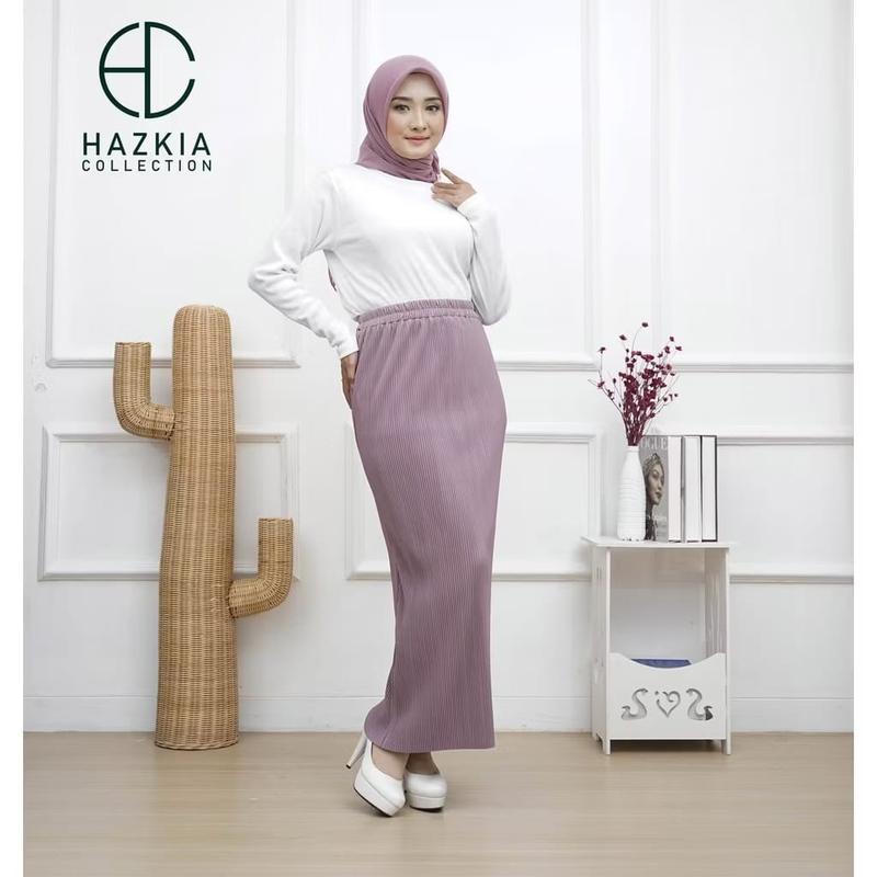 Rok Span / Rok Span Lidi / Rok Plisket Span Panjang / Bawahan Rok Fit to XXL / Rok Muslim Span / Bawahan Muslim 3