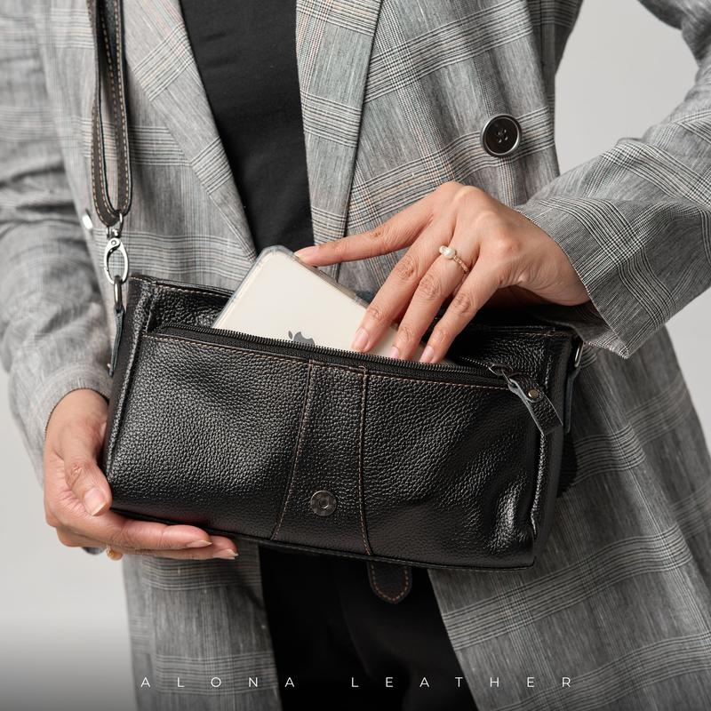 Alona Leather Tas Selempang Bahu Wanita Kulit Sapi asli Charlotte Bag 5