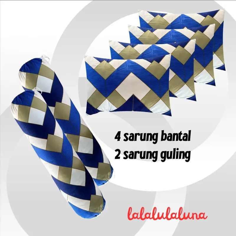 Paket sarban sargul set karakter isi 6pcs 4 sarung bantal 2 sarung guling embos hitam 3