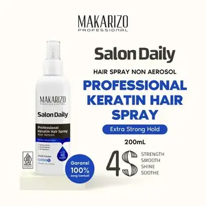 Makarizo Salon daily keratin Hair spray profesional non aerosol up to 48 hours 200ml