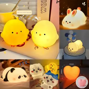 lampu Malam Bebek Lucu Bergaya Ins/Kartun Anak-Anak Mainan Bercahaya Yang Kreatif Dan Menarik Lampu Suasana Romantis Kamar Tidur Lampu Tidur Bayi Wind Protection Light Cartoon Decoration Night Light Student Gift
