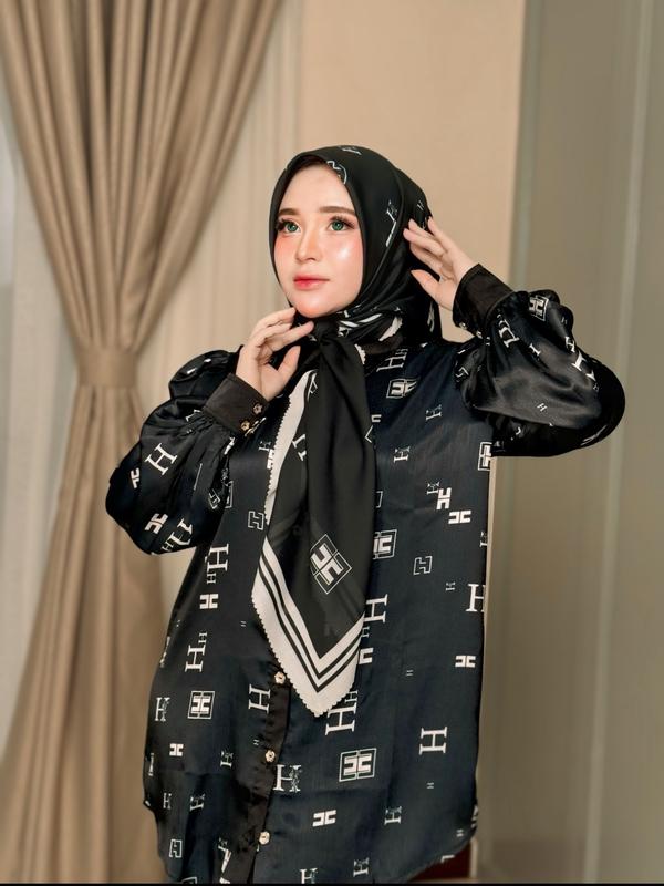 SET TUNIK HIJAB PRINTING BY HERLIN KENZAS FASHION 0