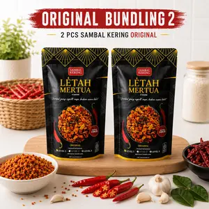 [BUNDLING ISI 2] Sambal Bawang Kering Kriuk Krispy Létah Mertua Pedas Hot Original Daun Jeruk