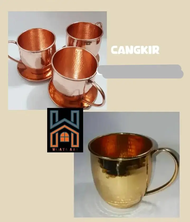 JUAL GELAS DAN CANGKIR DARI TEMBAGA DAN KUNINGAN
