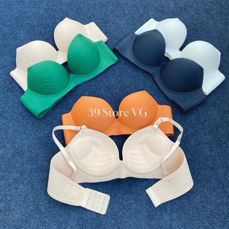 Combo 3 Áo Lót Nữ Thiết Kế Cầu Vồng Đẹp Mắt Áo Ngực Su Cao Cấp Mút Mềm Êm Ái Nâng V1 Tự Nhiên ( 3cm ) Không Gọng