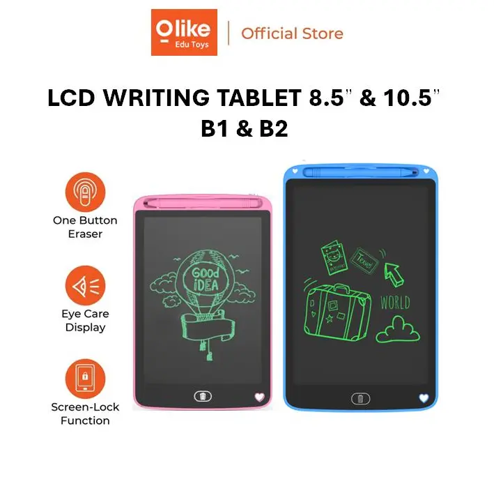 OLIKE LCD DRAWING BOARD - 8.5&10.5 INCH - Edutoy - Garansi Resmi Olike Anak Tulis