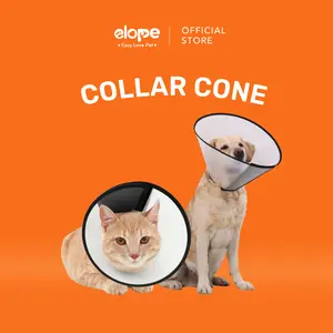 ELOPE COLLAR CONE CORONG PELINDUNG PENUTUP LEHER KUCING ANJING