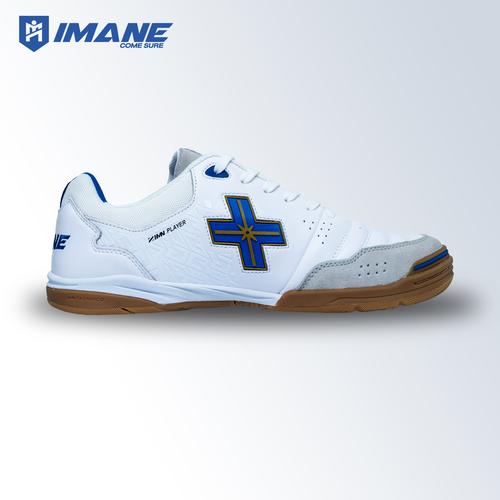 Jual IMANE FUTSAL SHOES 5-PRO CLASSIC SERIES WHITE-BLUE ( KANGAROO