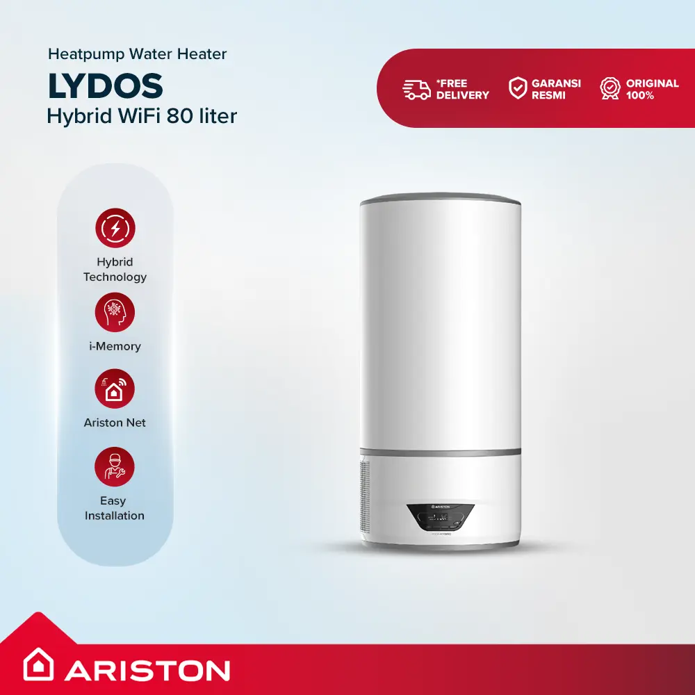 ARISTON -  Water Heater Lydos Hybrid WiFi 80 liter