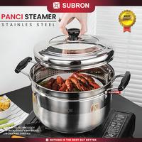 Gambar [EKSKLUSIF CECEKETARKETIR] SUBRON Panci Steamer 26cm Model Jepang Kukus Nasi Sup Makanan Tinggi Multifungsi Stainles Steel - 26 CM dari SUBRON KITCHENWARE Kab. Bandung 2 Tokopedia