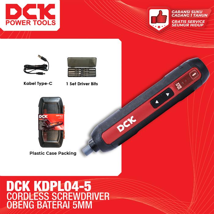 Gambar DCK KDPL04-5E Obeng Baterai / Cordless Screwdriver 5mm dari Drill&Co Kota Administrasi Jakarta Barat Tokopedia