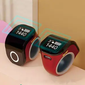 tasbih digital cincin  BeiQi zikr counter s10 Penghitung LED Pengingat Getaran Multi-saluran Penghitung Kiblat Cerdas