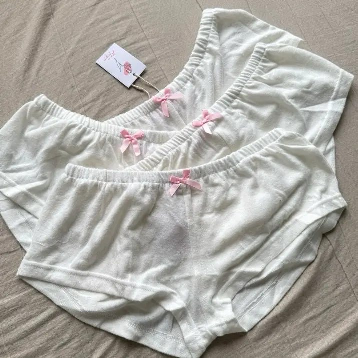 Quần “tí hon”| quần ngủ short ngắn Nữ mặc nhà đính nơ cute| form ngắn hở mông| freesize, vải co giãn 4 chiều