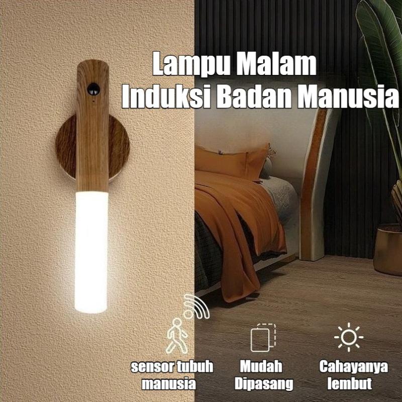 Lampu Malam LED Sensor Automatik Lampu Dinding Penjerapan Magnetik ...