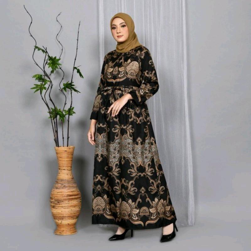 Gamis Batik Abaya Syari / Motif Batik Terbaru Muslim Wanita 5