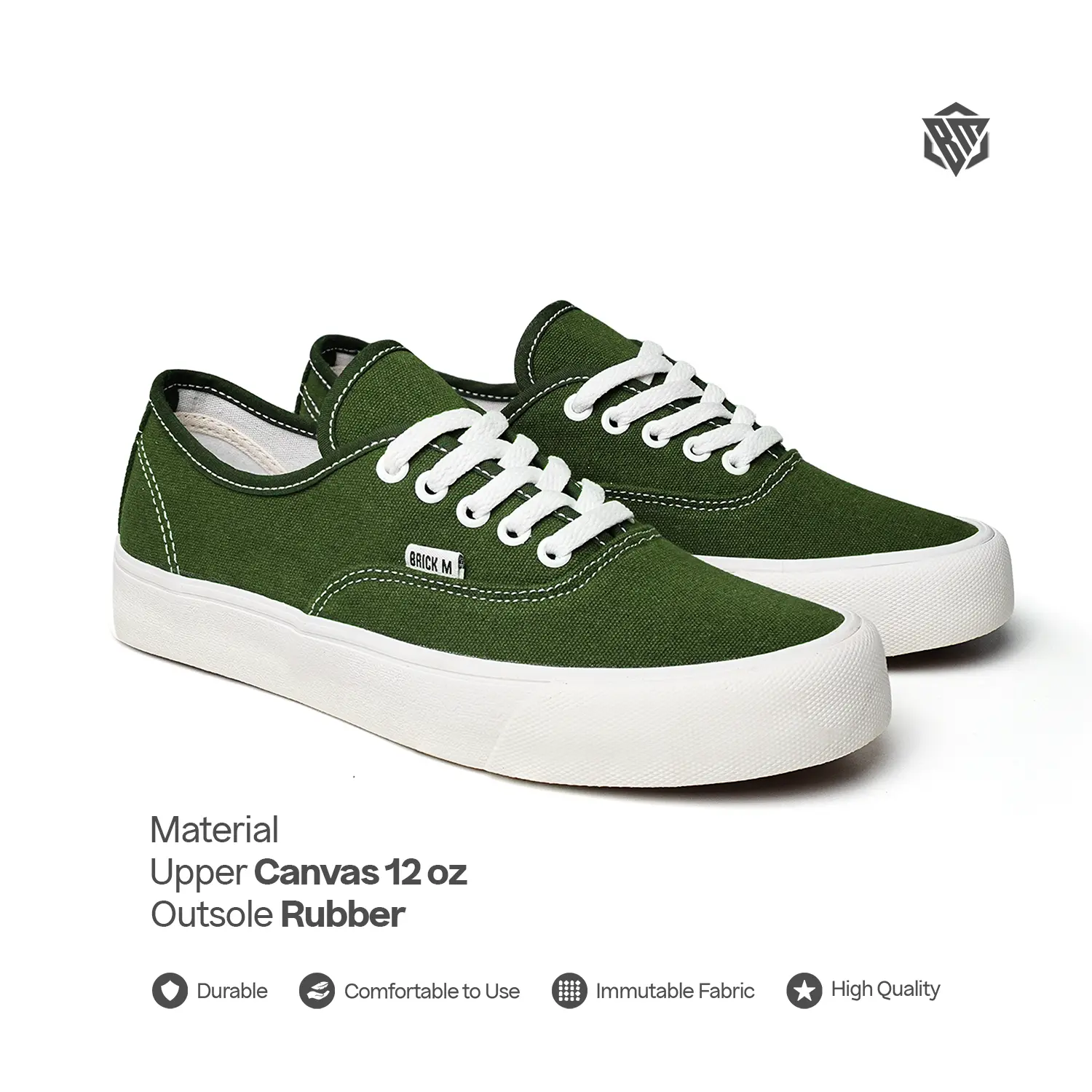 Brick Mansions - Britannica Olive Green Sepatu Sneakers Casual Pria Wanita