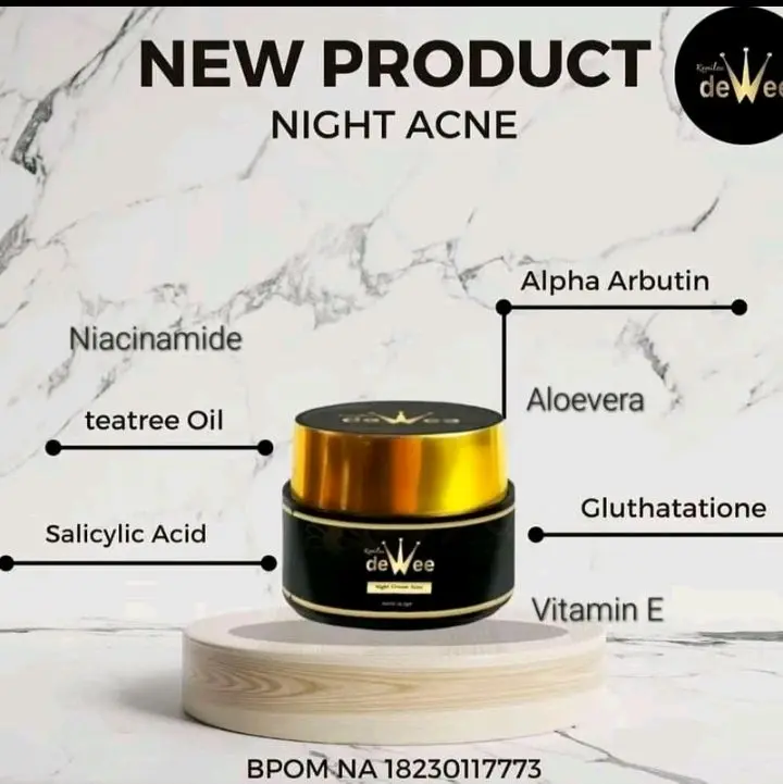 NIGHT CREAM KEMILAU DEWE SKINCARE