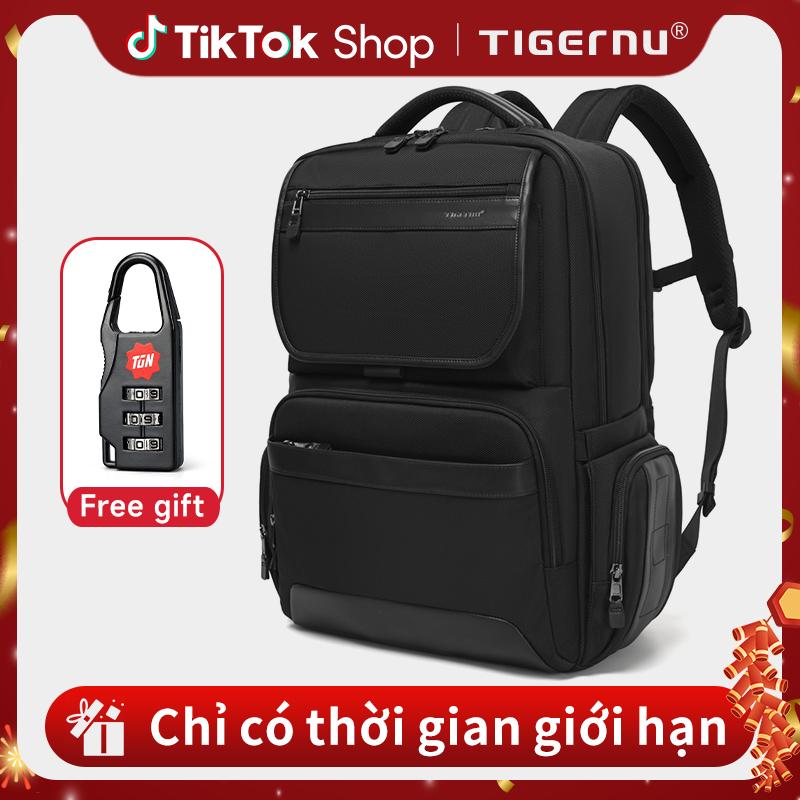 Ba lô kinh doanh Tigernu Bền bỉ và cứng Chống trộm Chống bắn tung tóe Túi đeo vai Nhiều không gian xếp chồng Phù hợp với máy tính xách tay 17 inch và du lịch T-B3916