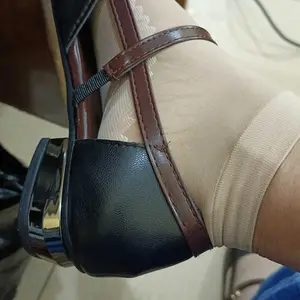 【Polamiaad】Mokasin gaya Inggris|Sepatu kulit kecil|Sepatu kulit hitam metalik baru|Sepatu multifungsi|Sepatu pantofel pesta sepatu hak tinggi Ukuran 36-40