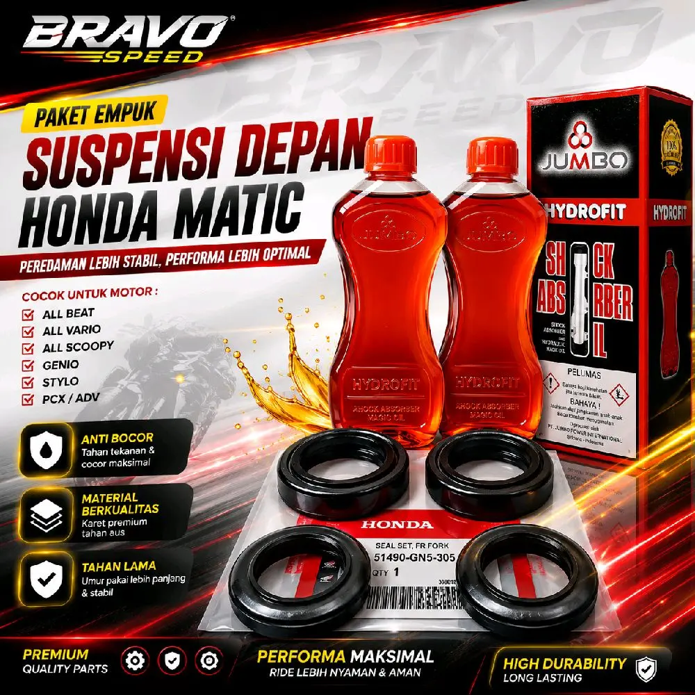 Seal Shock seal Tutup Abu Plus Oli Shok untuk All Beat Vario Scoopy Genio Stylo PCX ADV Motorcycle