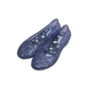 OKAIDO SHOP Sandal Slip On Jelly Transparan Wanita Cewek Perempuan Style Korea Bahan Karet PVC Anti Air Anti Licin
