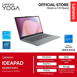 LENOVO IDEAPAD SLIM 3 IdeaPad 14IRU8 I3 1315 8GB 512GB W11+OHS+M365B 14" FHD
